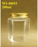 200ml Glass Food Jar - Hexagon